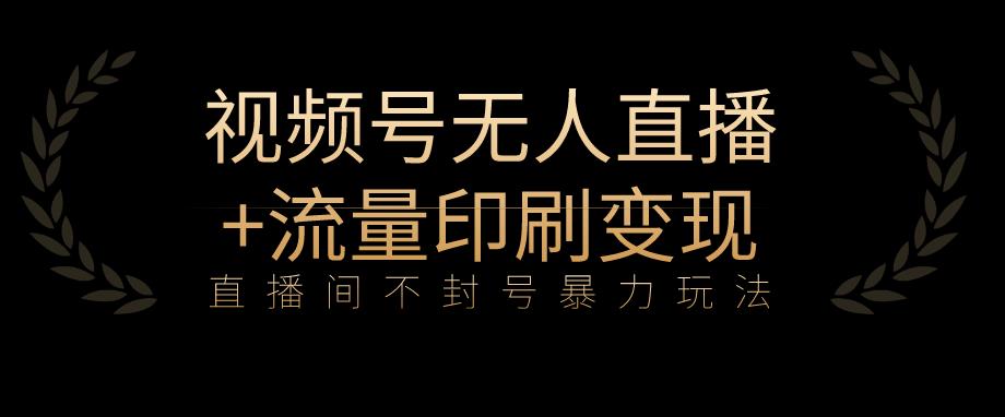 全网首发视频号不封号无人直播暴利玩法 流量印刷机变现，日入1000 【揭秘】