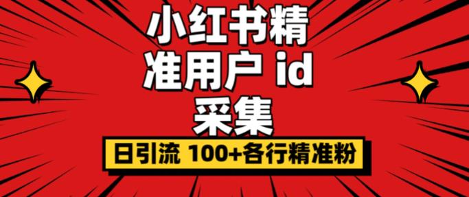 小白都会用的小红书精准用户id采集器日引流精准粉可达到100 （软件 教程）