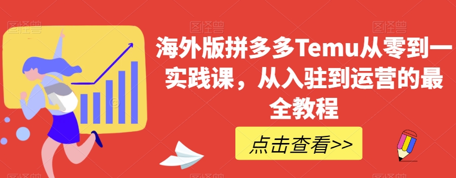 海外版拼多多Temu从零到一实践课，从入驻到运营的最全教程