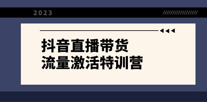 （8185期）抖音直播带货-流量激活特训营，入行新手小白主播必学（21节课 资料）